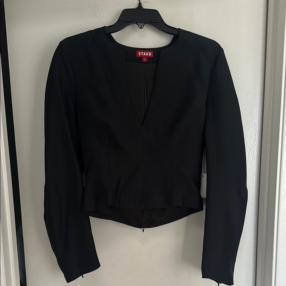 Staud Black Long Sleeve Top - size Small